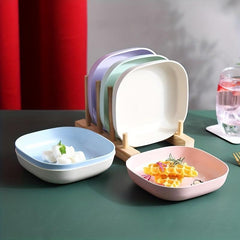 Set of 4 Small Snack Dessert Plates, Household Plastic Dining