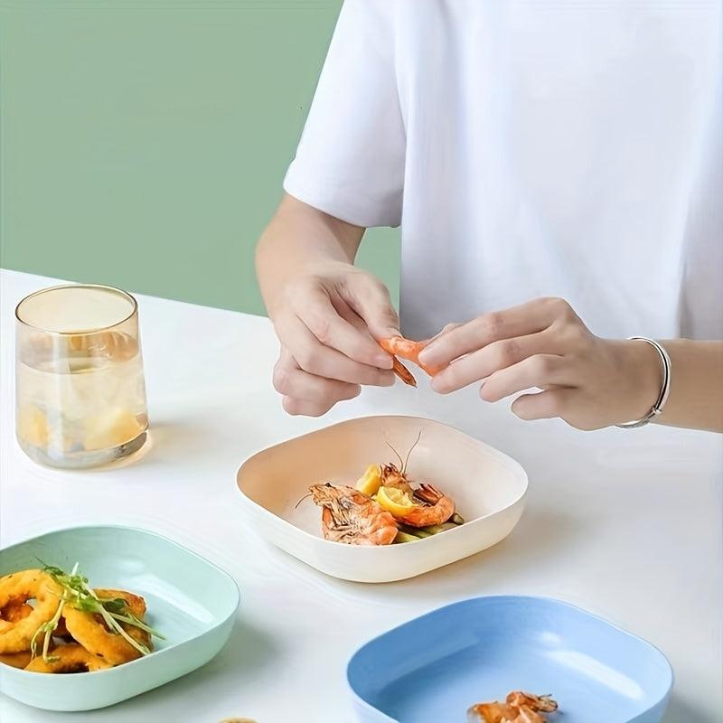 Set of 4 Small Snack Dessert Plates, Household Plastic Dining