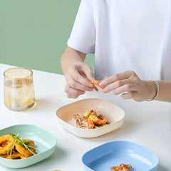 Set of 4 Small Snack Dessert Plates, Household Plastic Dining
