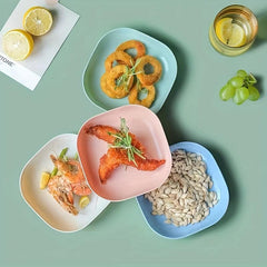 Set of 4 Small Snack Dessert Plates, Household Plastic Dining