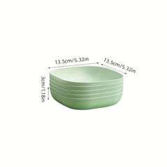 Set of 4 Small Snack Dessert Plates, Household Plastic Dining