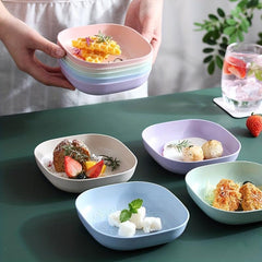 Set of 4 Small Snack Dessert Plates, Household Plastic Dining