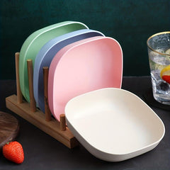 Set of 4 Small Snack Dessert Plates, Household Plastic Dining