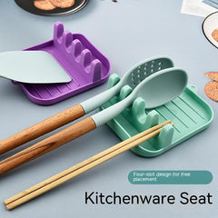 Pot Lid Stand Spoon Rest Holder Kitchen Storage Shelf