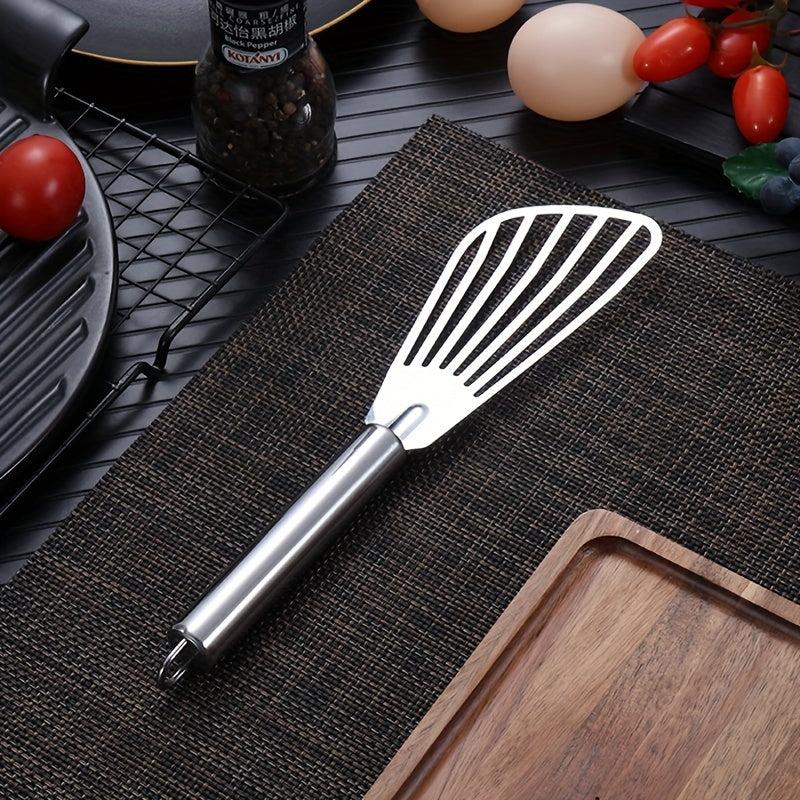 Stainless Steel Slotted Cooking Turner Pizza Spatula BBQ Steak Tool