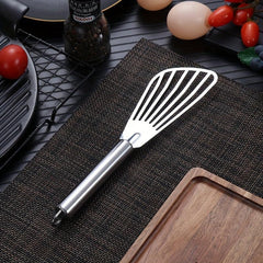 Stainless Steel Slotted Cooking Turner Pizza Spatula BBQ Steak Tool