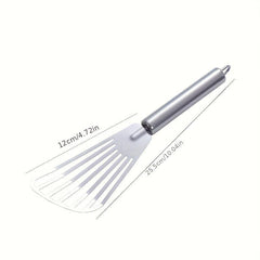 Stainless Steel Slotted Cooking Turner Pizza Spatula BBQ Steak Tool