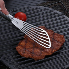 Stainless Steel Slotted Cooking Turner Pizza Spatula BBQ Steak Tool