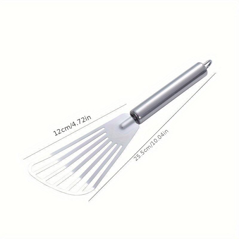 Stainless Steel Slotted Cooking Turner Pizza Spatula BBQ Steak Tool