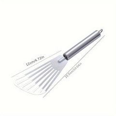 Stainless Steel Slotted Cooking Turner Pizza Spatula BBQ Steak Tool