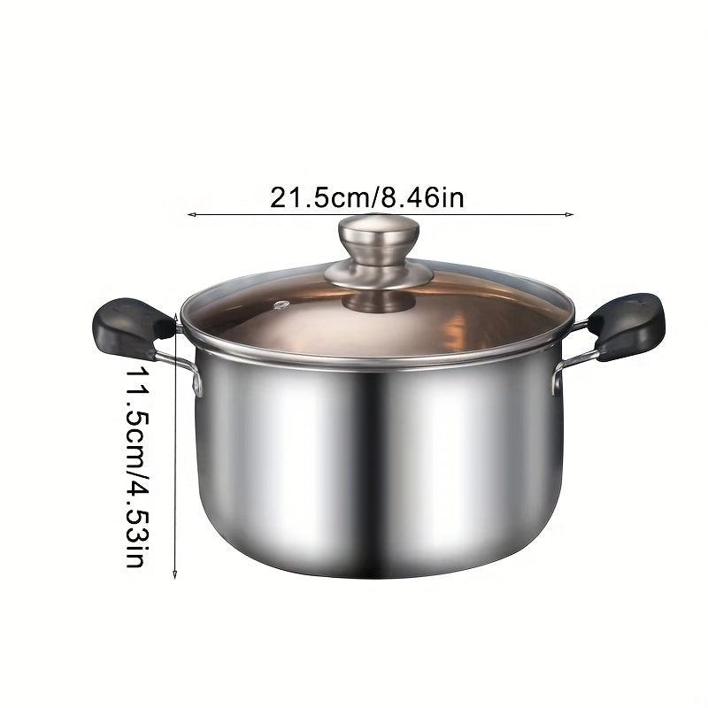 Stainless Steel Stockpot With Glass Lid - 3 Sizes Available