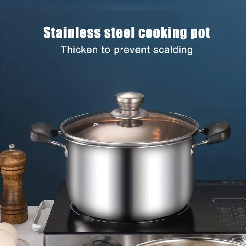 Stainless Steel Stockpot With Glass Lid - 3 Sizes Available