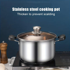 Stainless Steel Stockpot With Glass Lid - 3 Sizes Available