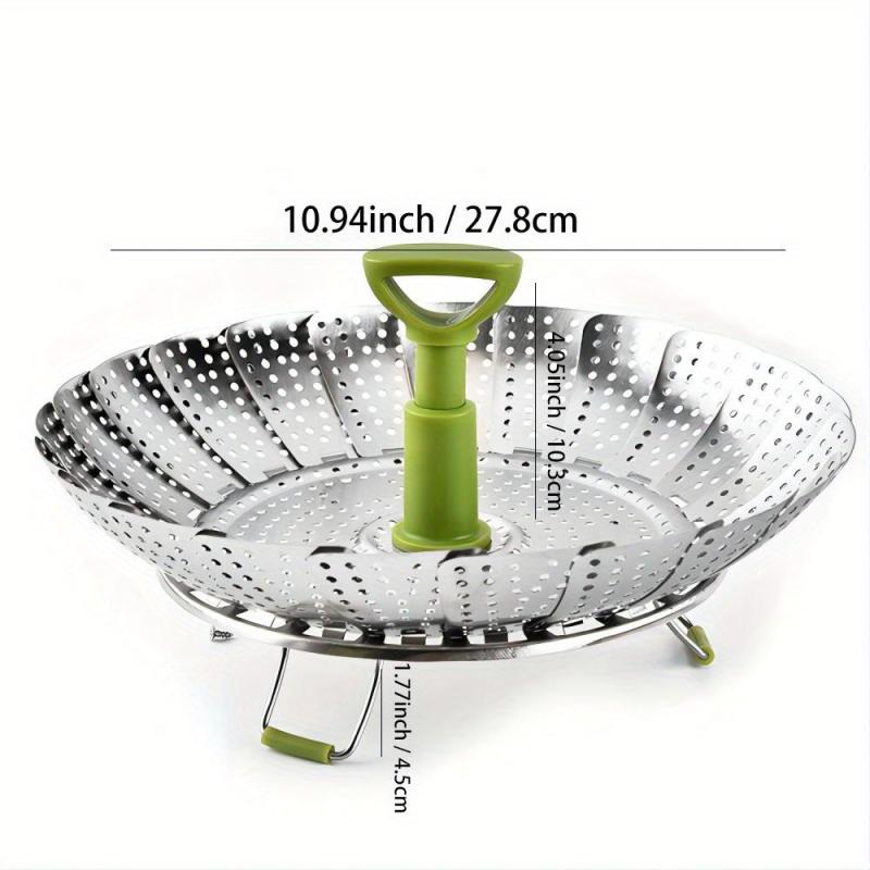 1pc Steamer Basket Veggie Steamer Basket Stainless Steel Folding