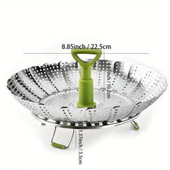 1pc Steamer Basket Veggie Steamer Basket Stainless Steel Folding