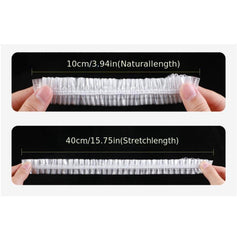 100pcs Reusable Bowl Covers Stretchable Plastic Wrap Elastic Storage Wraps