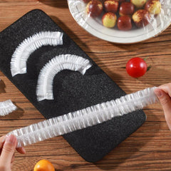 100pcs Reusable Bowl Covers Stretchable Plastic Wrap Elastic Storage Wraps