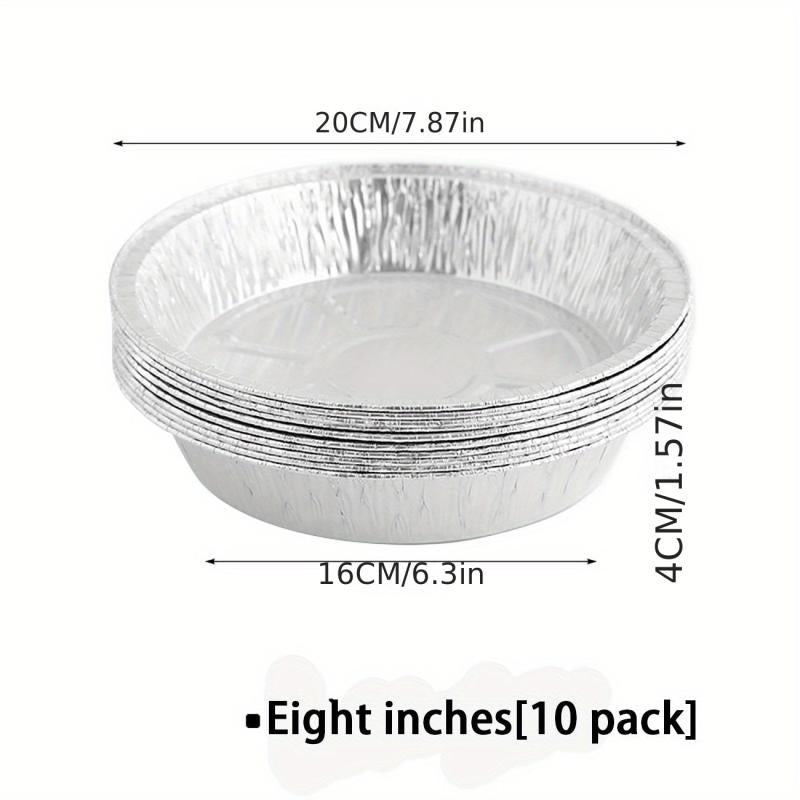 10pcs Disposable Aluminum Foil Air Fryer Liner Pots Round Tin Foil Basket Bowls