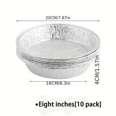 10pcs Disposable Aluminum Foil Air Fryer Liner Pots Round Tin Foil Basket Bowls