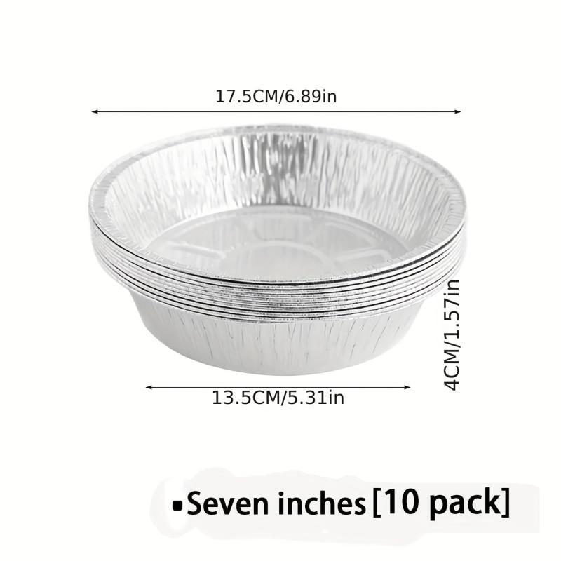 10pcs Disposable Aluminum Foil Air Fryer Liner Pots Round Tin Foil Basket Bowls