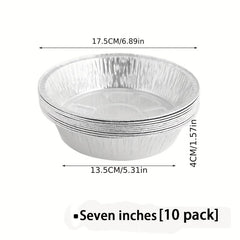 10pcs Disposable Aluminum Foil Air Fryer Liner Pots Round Tin Foil Basket Bowls
