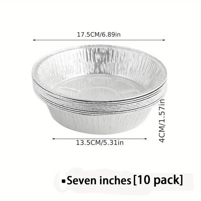 10pcs Disposable Aluminum Foil Air Fryer Liner Pots Round Tin Foil Basket Bowls