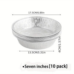 10pcs Disposable Aluminum Foil Air Fryer Liner Pots Round Tin Foil Basket Bowls