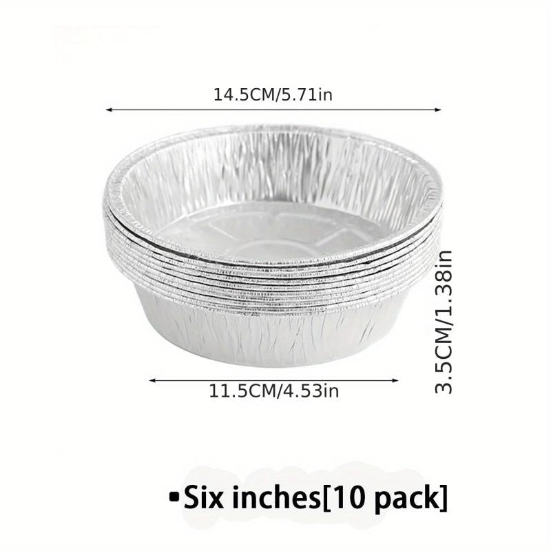 10pcs Disposable Aluminum Foil Air Fryer Liner Pots Round Tin Foil Basket Bowls