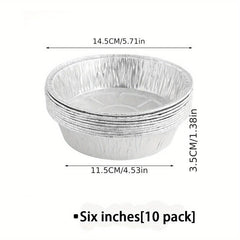 10pcs Disposable Aluminum Foil Air Fryer Liner Pots Round Tin Foil Basket Bowls