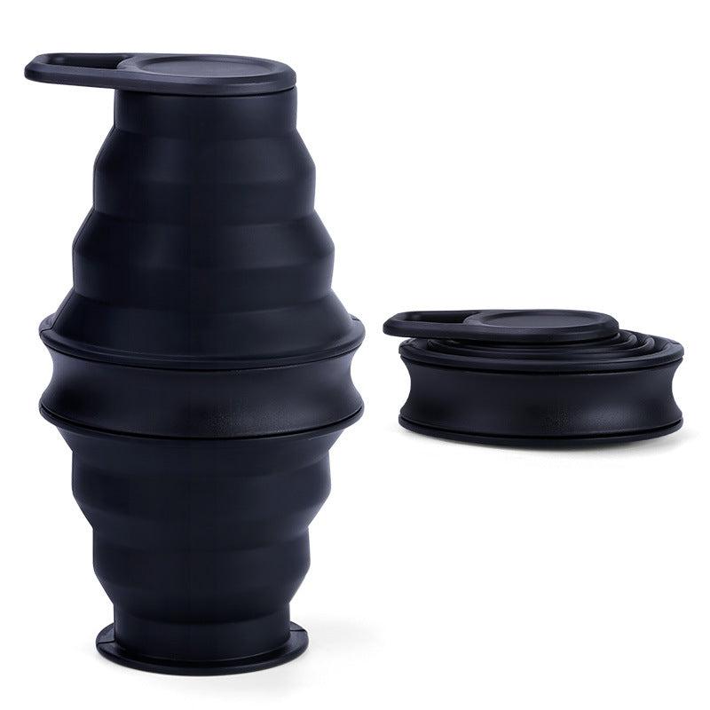 Collapsible Silicone Water Cup 500ml 17oz Foldable Coffee Cups