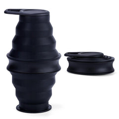 Collapsible Silicone Water Cup 500ml 17oz Foldable Coffee Cups