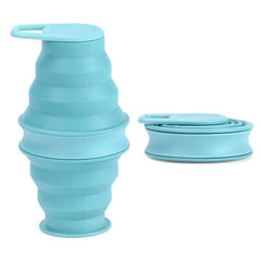 Collapsible Silicone Water Cup 500ml 17oz Foldable Coffee Cups