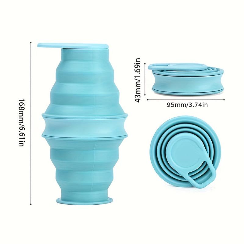 Collapsible Silicone Water Cup 500ml 17oz Foldable Coffee Cups