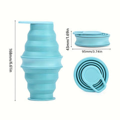 Collapsible Silicone Water Cup 500ml 17oz Foldable Coffee Cups