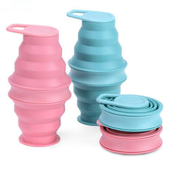 Collapsible Silicone Water Cup 500ml 17oz Foldable Coffee Cups