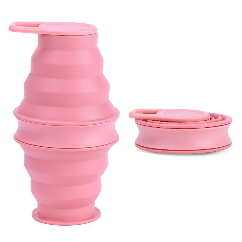 Collapsible Silicone Water Cup 500ml 17oz Foldable Coffee Cups