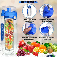 34oz Fruit Infuser Water Bottle BPA Free Outdoor Sports Cup