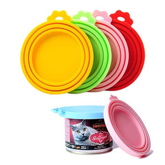 3pcs Pet Silicone Can Covers Cat Dog Food Freshness Covers