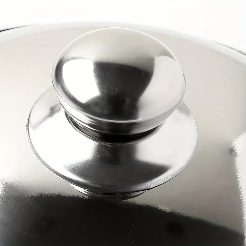 Large 4.09cm Round Stainless Steel Pot Handle with Top Hat Lid Accessories