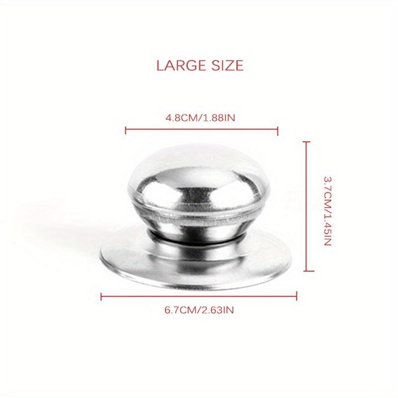 Large 4.09cm Round Stainless Steel Pot Handle with Top Hat Lid Accessories