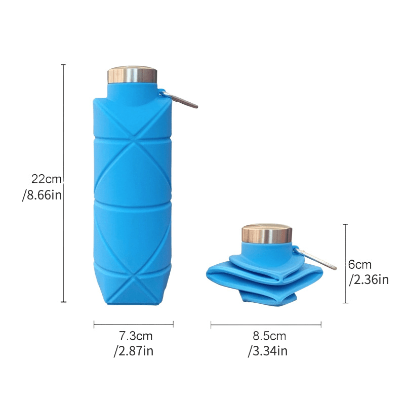 Collapsible Sports Water Bottle - Portable Silicone Cup