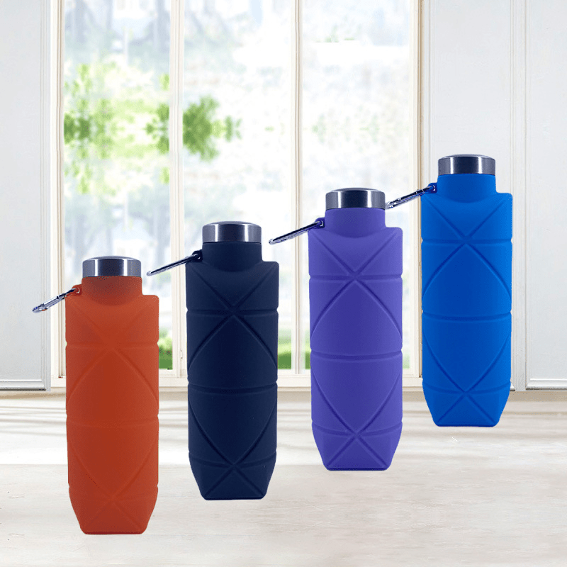 Collapsible Sports Water Bottle - Portable Silicone Cup