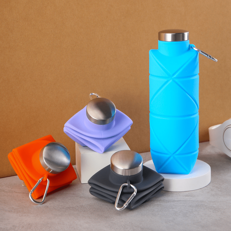 Collapsible Sports Water Bottle - Portable Silicone Cup