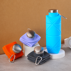 Collapsible Sports Water Bottle - Portable Silicone Cup