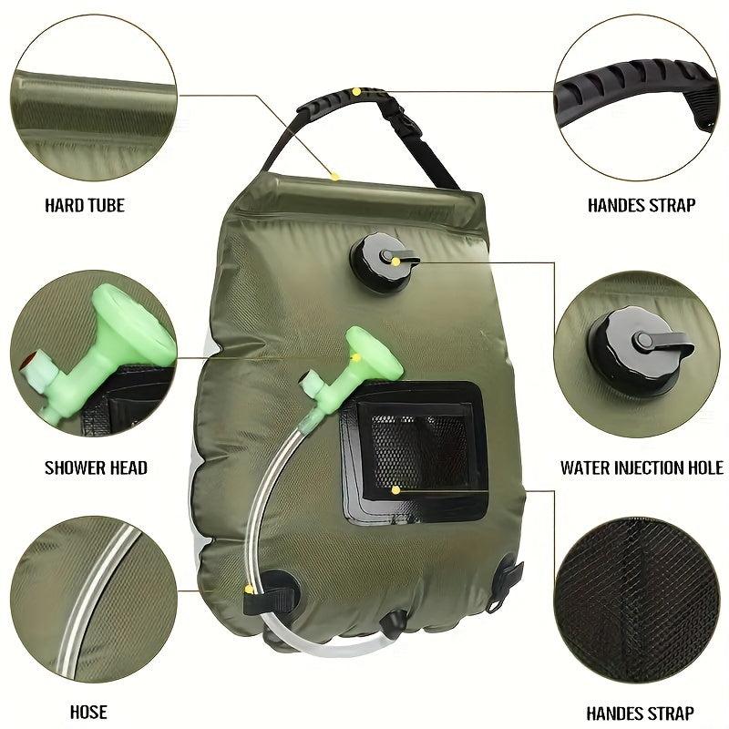 Solar Heating Shower Bag 20L Portable Outdoor Camping Travel Accessories