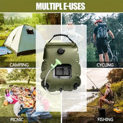 Solar Heating Shower Bag 20L Portable Outdoor Camping Travel Accessories