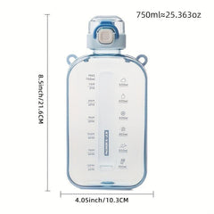 Square Plastic Water Bottle Adjustable Shoulder Strap Belly Wat