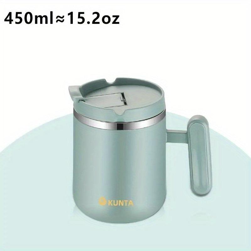Stylish 15oz Coffee Mug with Lid, Durable Water Cup for All Seasons