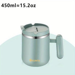 Stylish 15oz Coffee Mug with Lid, Durable Water Cup for All Seasons