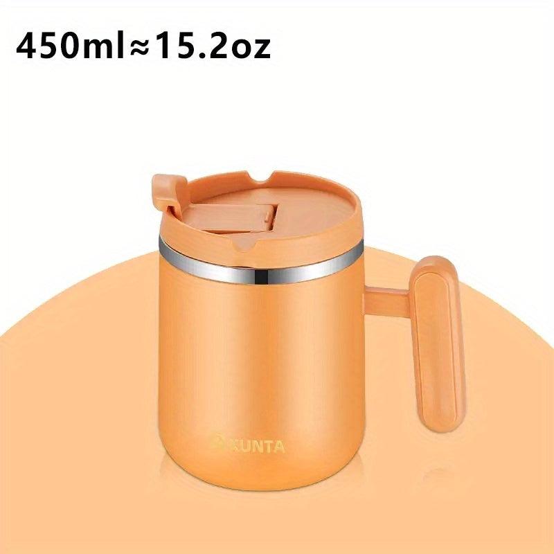 Stylish 15oz Coffee Mug with Lid, Durable Water Cup for All Seasons